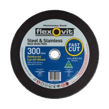 Flexovit Low Speed Cut-Off Wheels 300 x 3.0 x 5.4mm (10/bx)