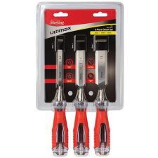 Sterling Ultimax 3 pce Tang Through Wood Chisel Set (12, 19 & 25mm)