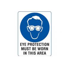 Sign - Eye Protection 450x300mm Metal
