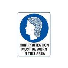Sign - Hair Protection 300x450mm Poly