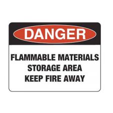 Sign - Flammable Materials Storage 300x225mm Poly