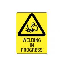 Sign - Welding In Progress 450x300mm Metal