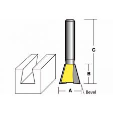 Router Bit Dovetail 12.7mm (1/2") Carbide Tipped