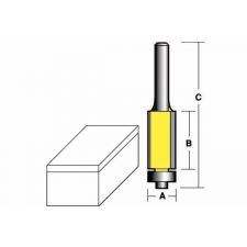 Router Bit Flush Trimming 1/2" With Bearing - 1/4" - 25.4mm