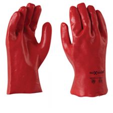 Red PVC Gauntlets - 45cm - Large