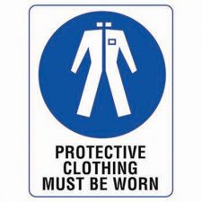 Safety Sign 'Protective Clothing' 450x300mm Metal