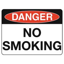 Safety Sign 'Danger No Smoking' 450x300mm Metal