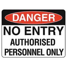 Safety Sign 'Danger No Entry' 450x300mm Metal