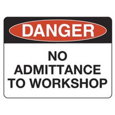 Safety Sign 'Danger No Admittance' 450x300mm Poly