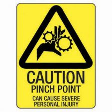 Safety Sign 'Caution Pinch Point' 450x300mm Metal
