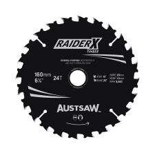 Austsaw RaideX TCT Blade 160mm (6-1/4") x 1.5 x 20/16mm x 24 Tooth