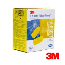 3M E-A-Rsoft Yellow Neons Earplugs Uncorded 312-1250 (Per Box of 200)