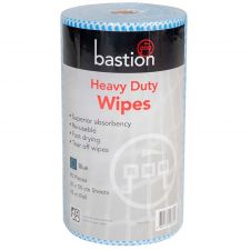 Bastion Heavy Duty Wipes  30x50cm Blue, 45m Roll,90 Sheets (4 Rolls/Carton)