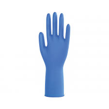 XXL  -  Long Cuff Blue Nitrile Examination Gloves - Powder Free  