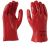 Red PVC Gauntlets - 27cm - Large