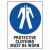 Safety Sign 'Protective Clothing' 450 x 300mm Poly