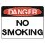 Safety Sign 'Danger No Smoking' 600x450mm Metal