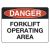 Safety Sign 'Danger Forklift' 300x225mm Poly