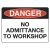 Safety Sign 'Danger No Admittance' 300x225mm Poly