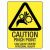 Safety Sign 'Caution Pinch Point' 450x300mm Poly