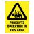 Safety Sign 'Forklifts Operating' 300x225mm Poly