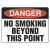 Safety Sign 'Danger No Smoking beyond this point' 300x225mm Poly